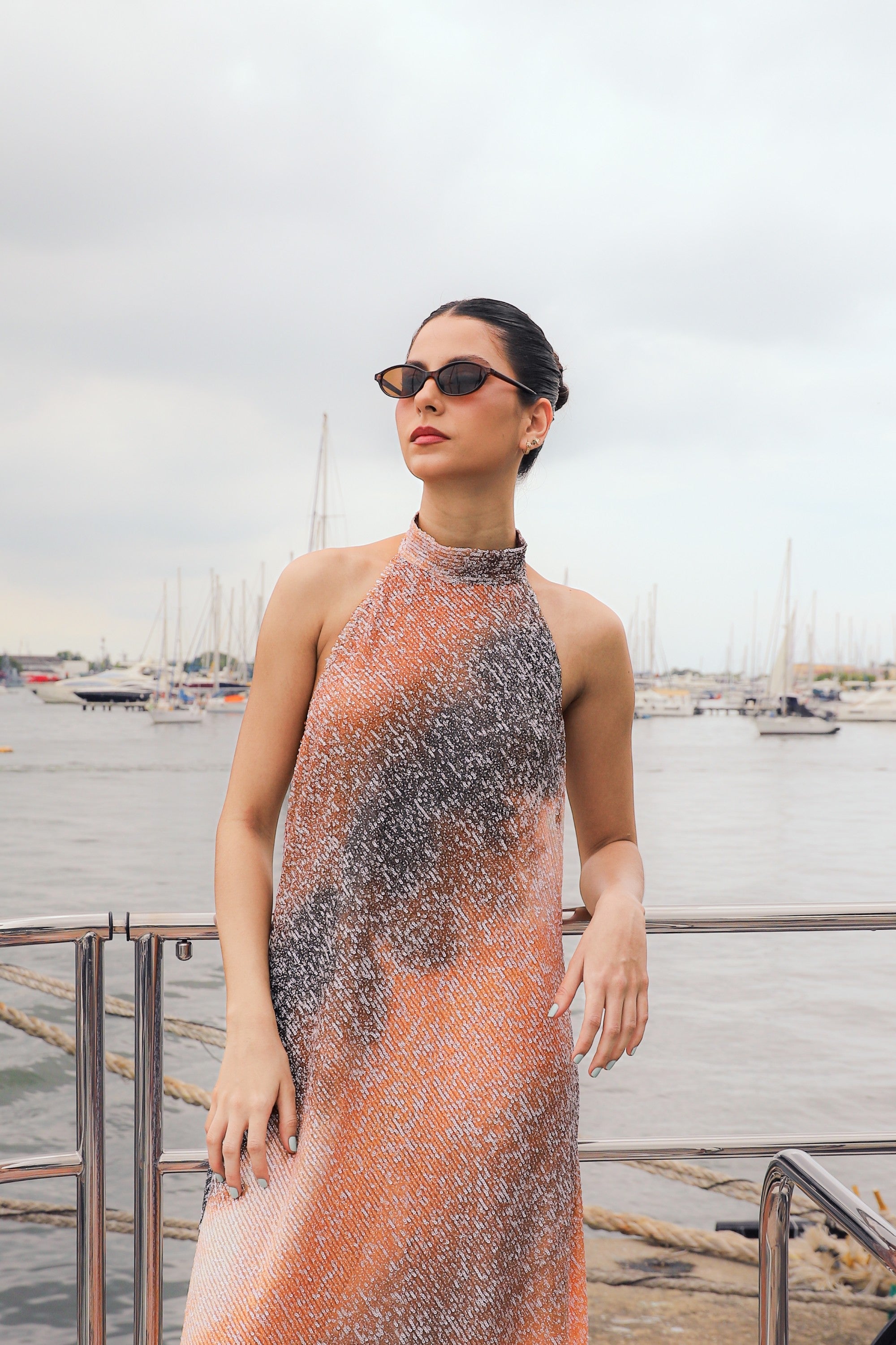 Sequins Halter Dress - October