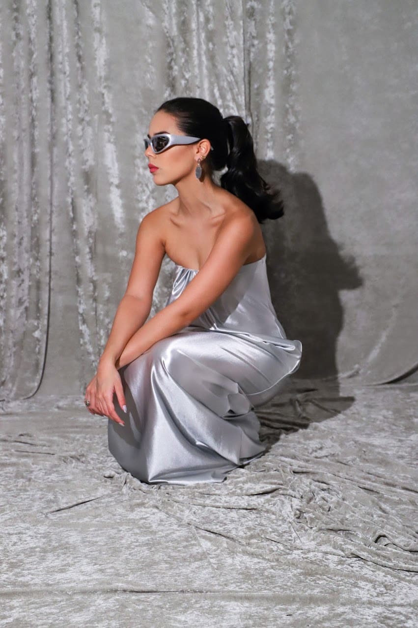 The Liquid Silver Dress