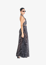 Load image into Gallery viewer, Black Stripes Mesh Skirt

