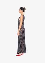 Load image into Gallery viewer, Black stripes Mesh Tank Dress
