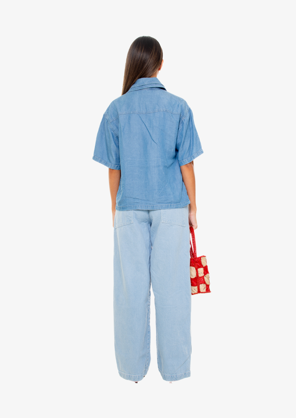 New Cargo Light-Wash Denim Pants