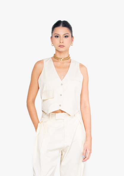 Vest In Off-White