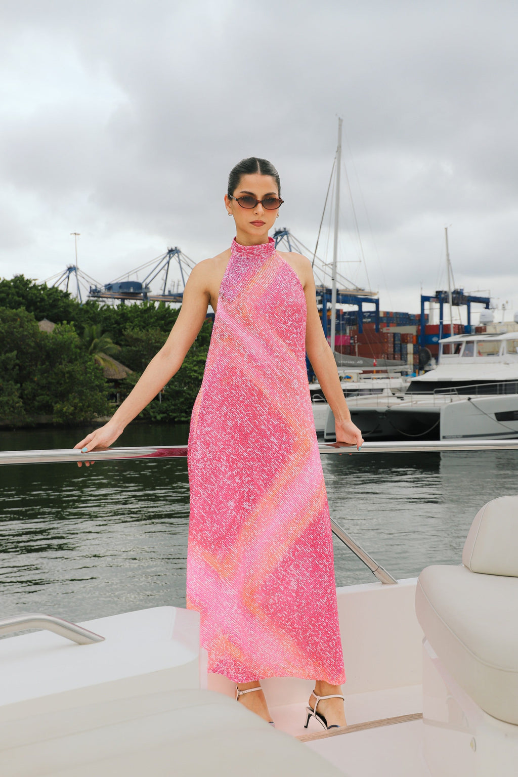 Sequins Halter Dress - Rothko