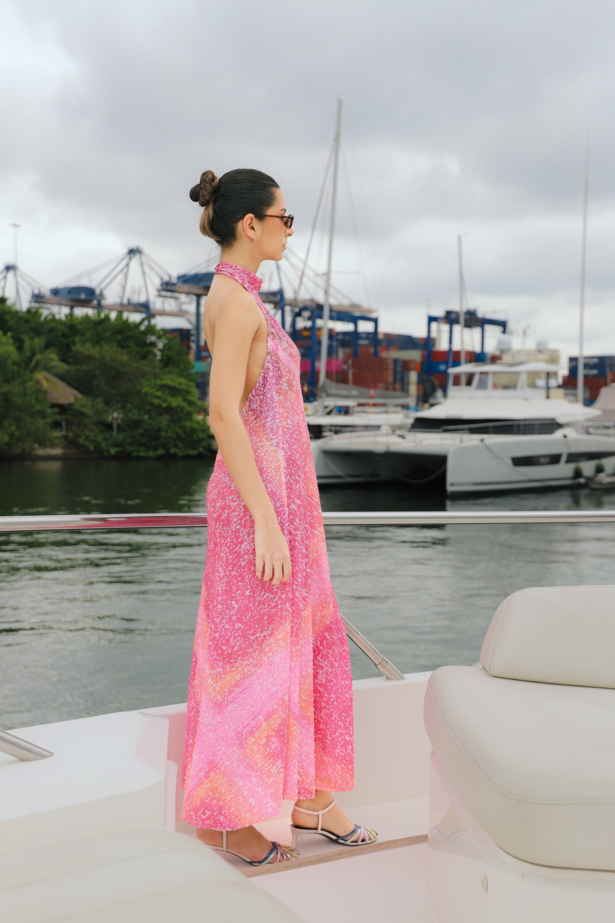 Sequins Halter Dress - Rothko