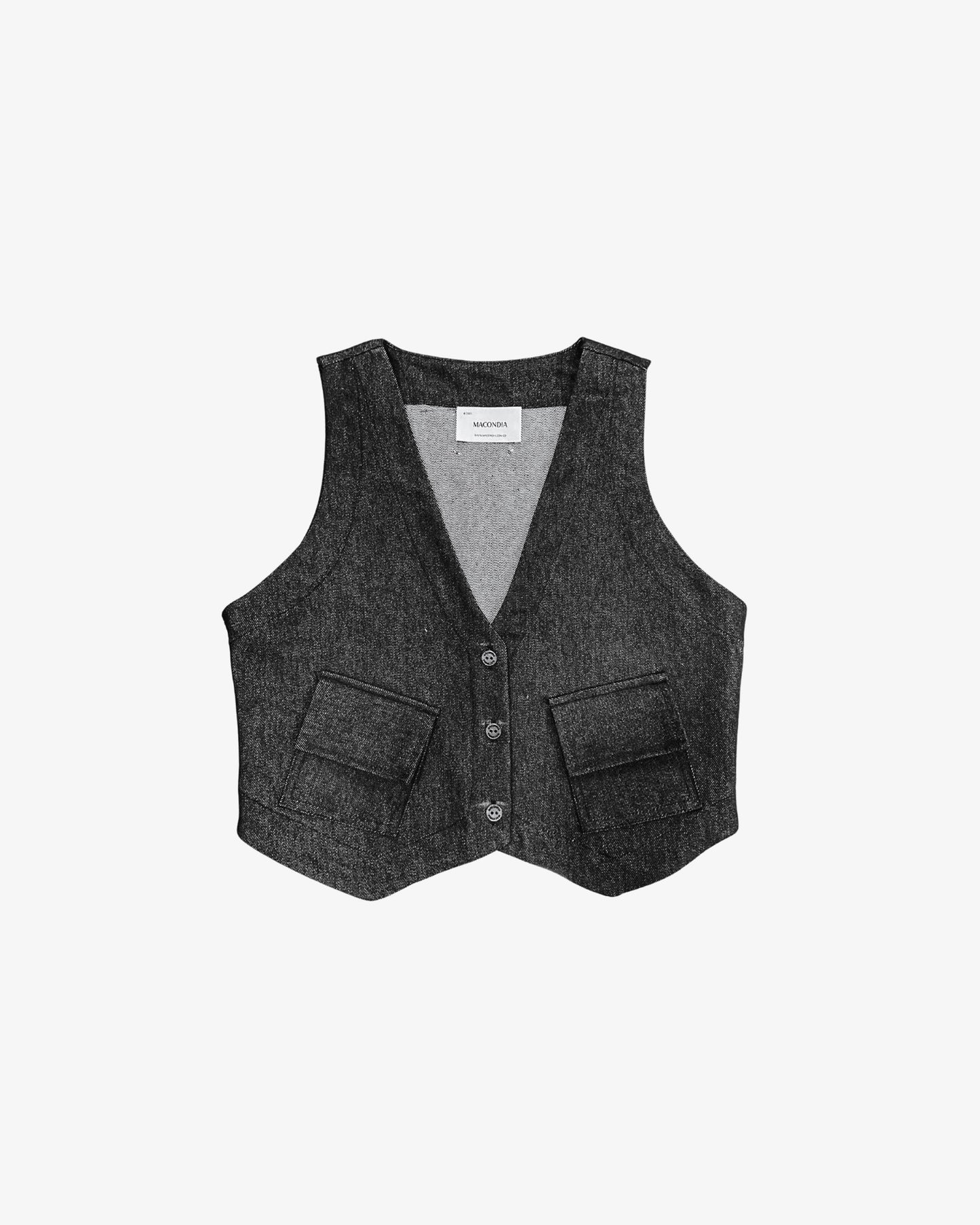 Dark Gray Denim Vest