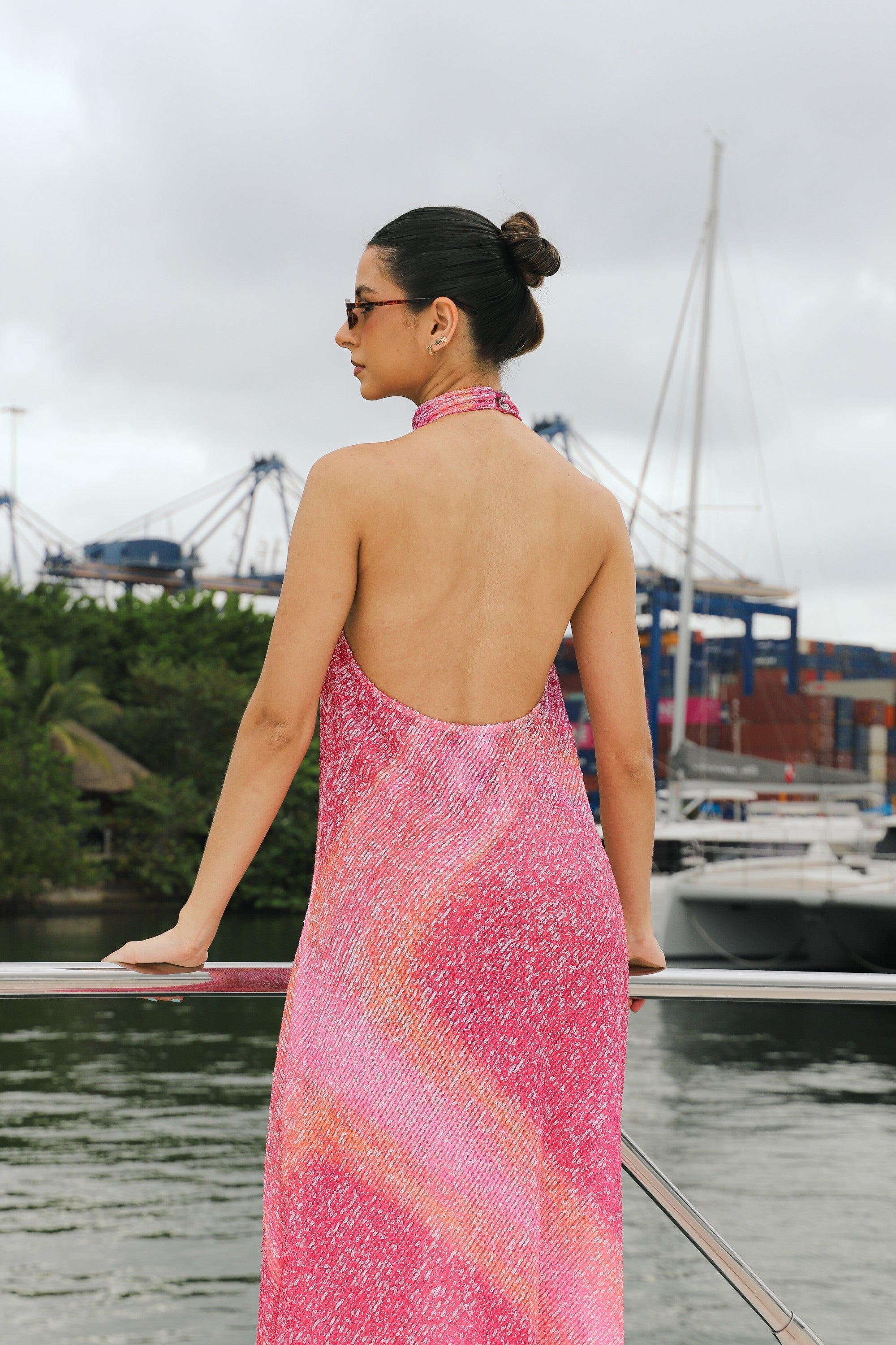 Sequins Halter Dress - Rothko