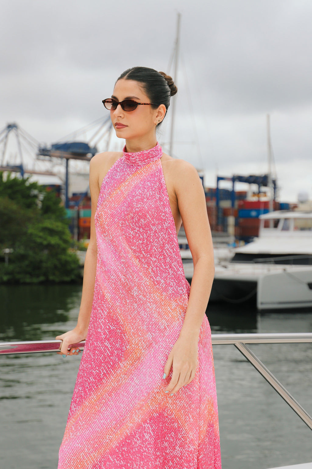 Sequins Halter Dress - Rothko