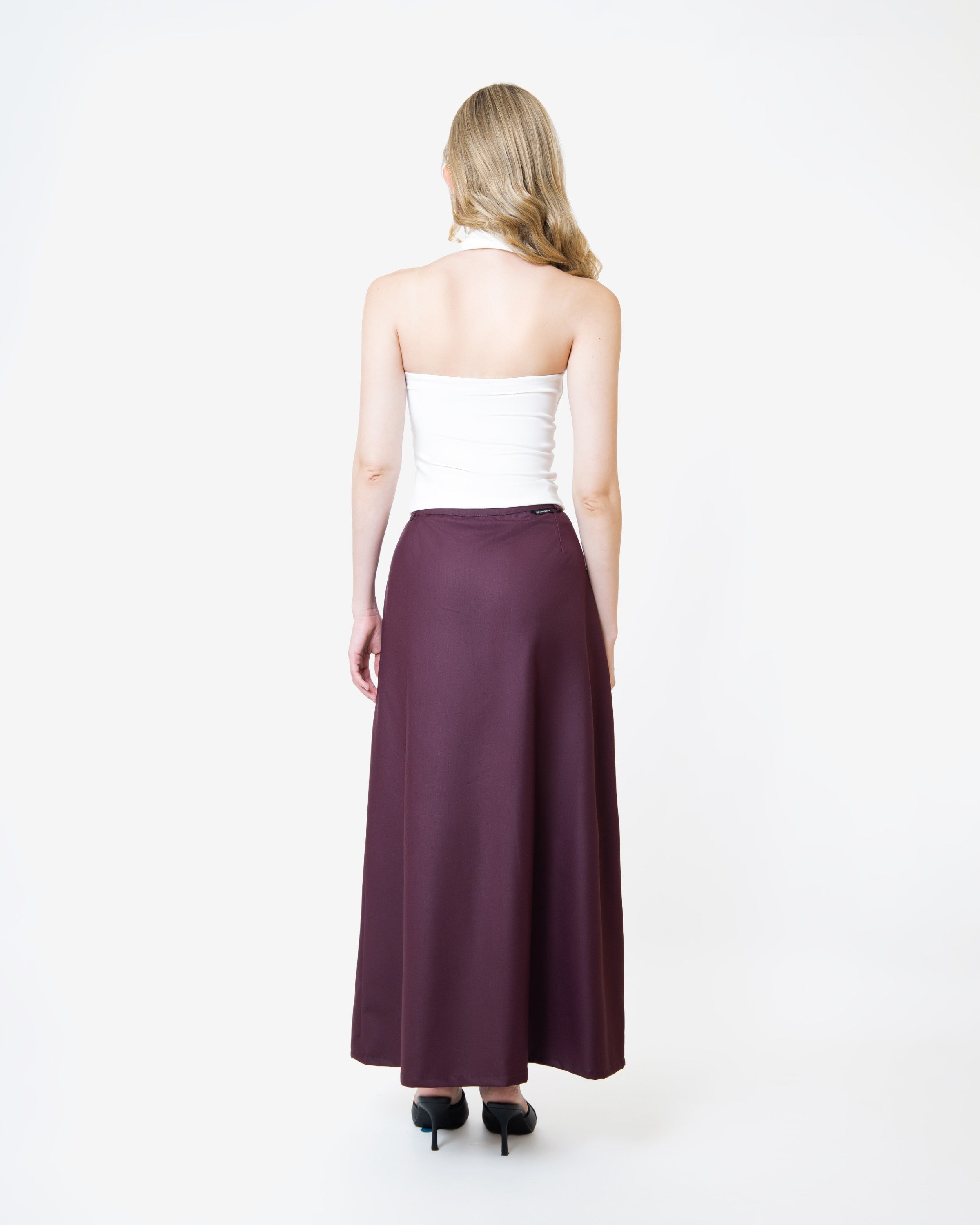 Burgundy Agenda Skirt