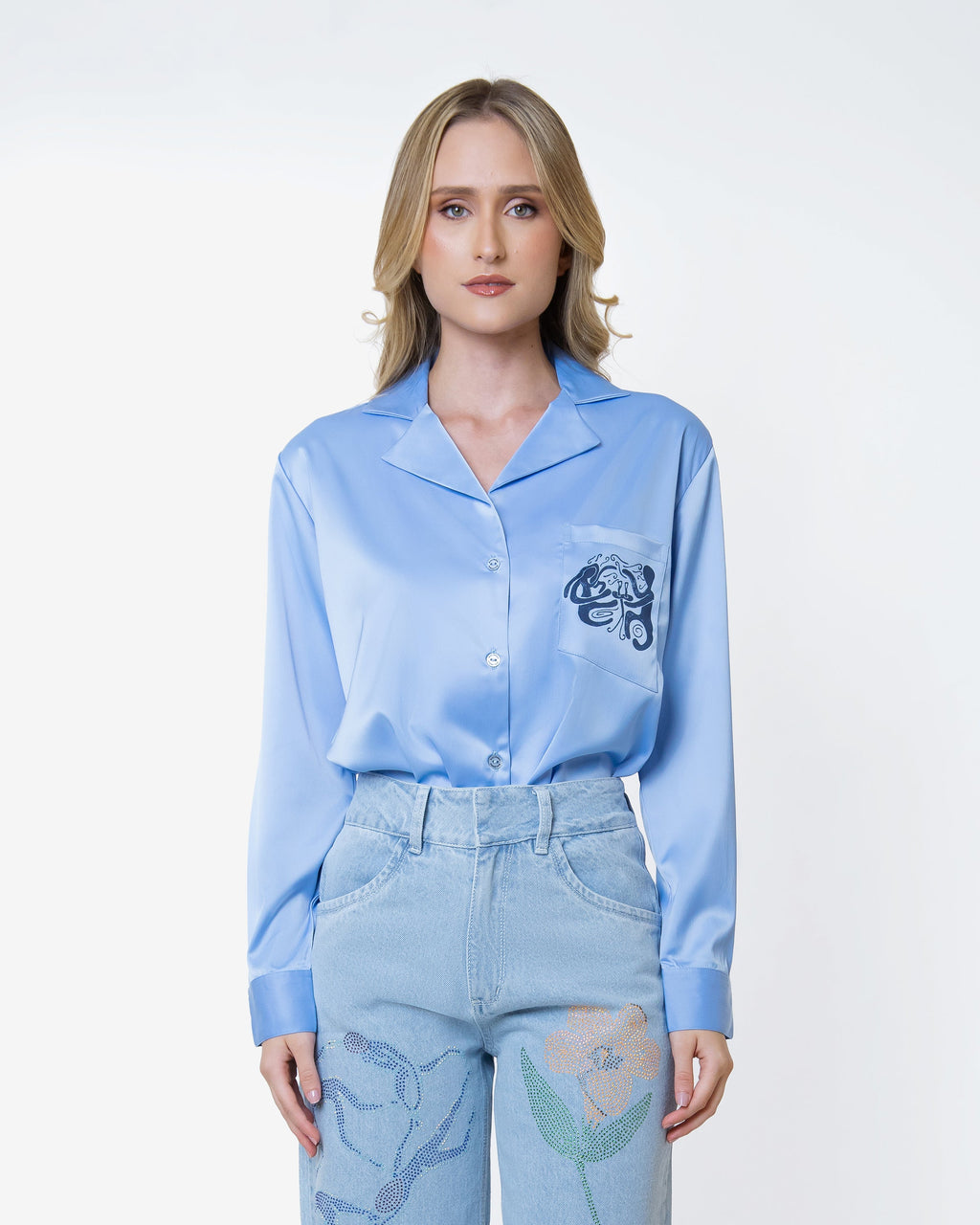 Blue Conversation Shirt