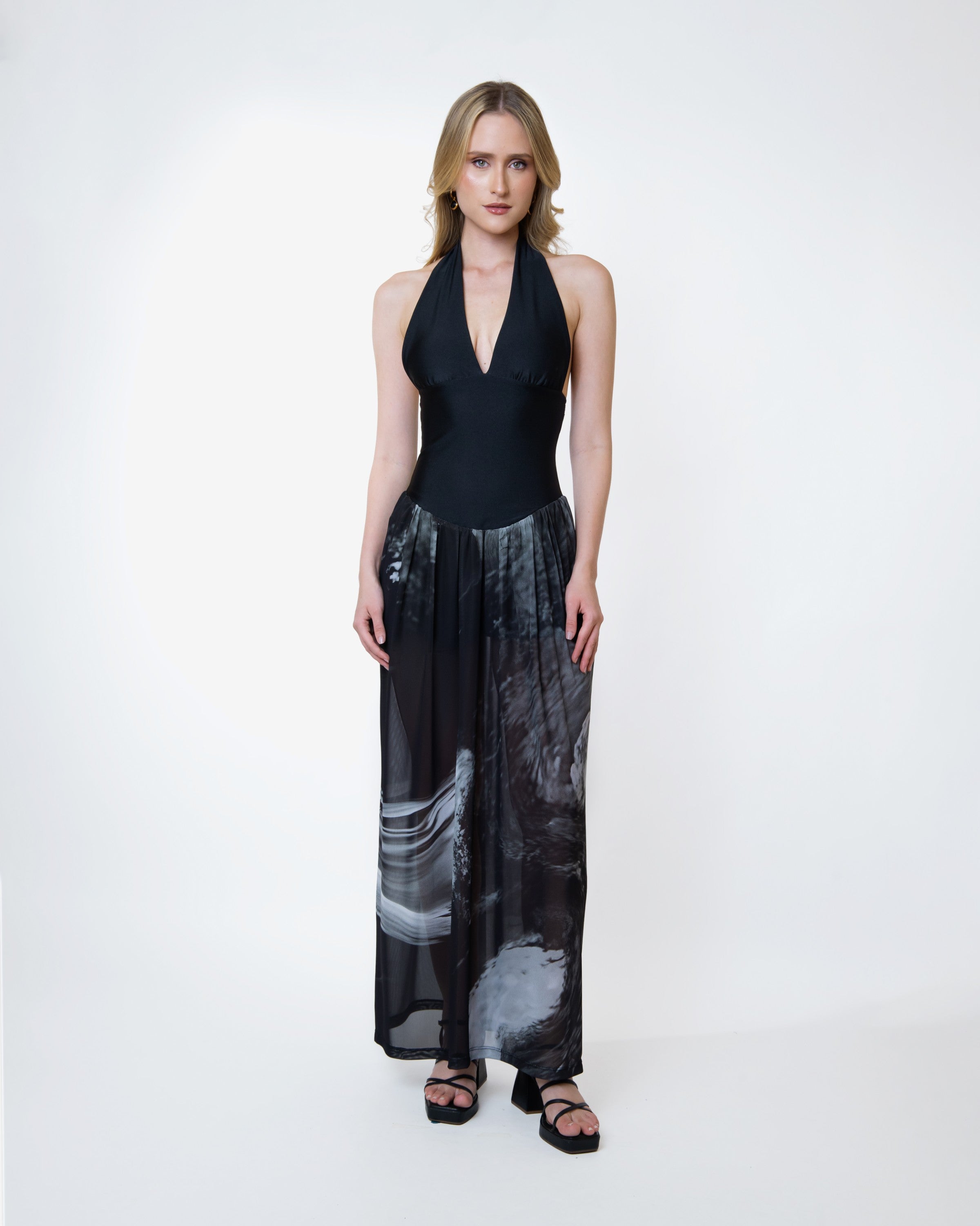 Sculpt Dress - Everybody's Town (B&W)