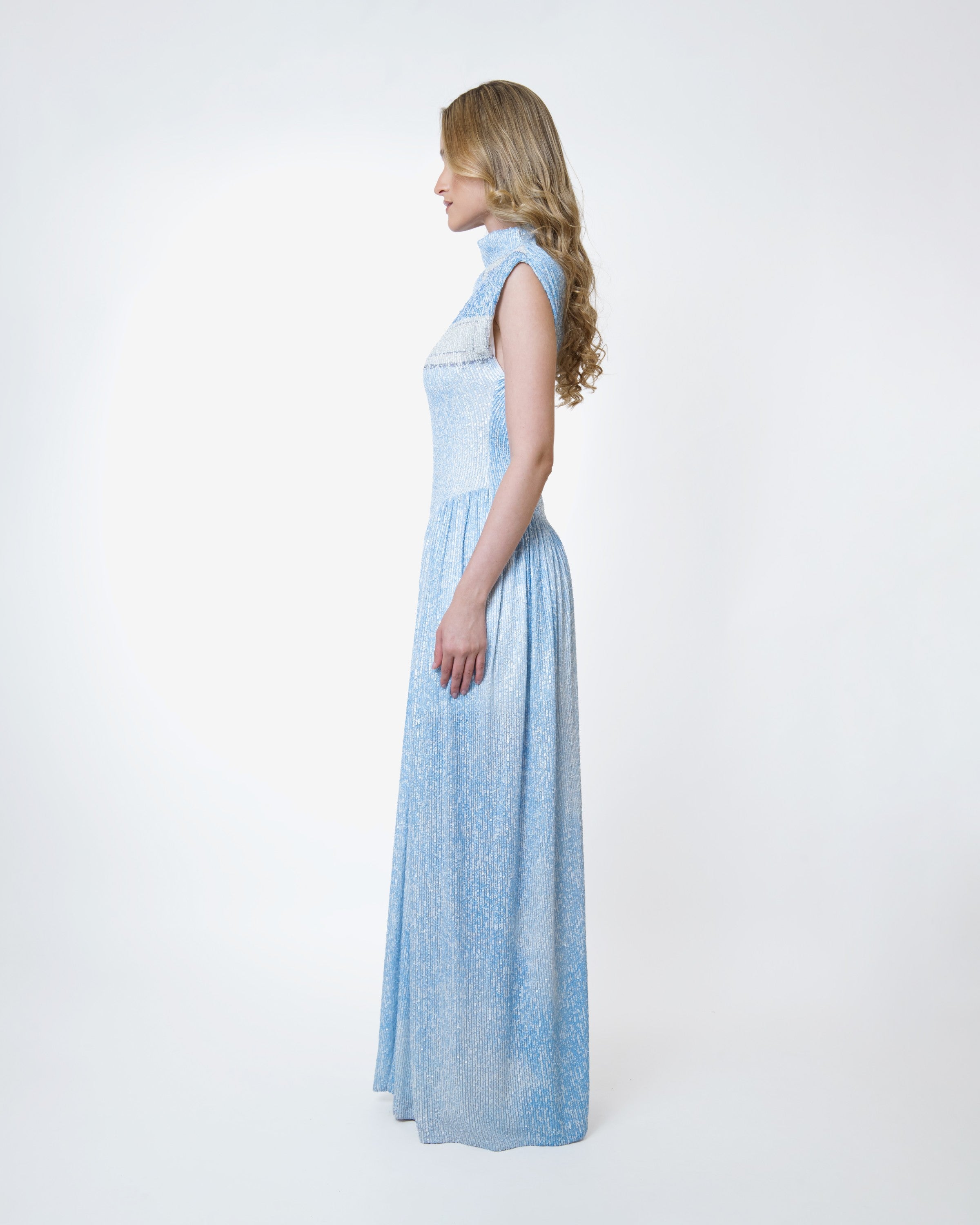 Sequins Gown - Sky