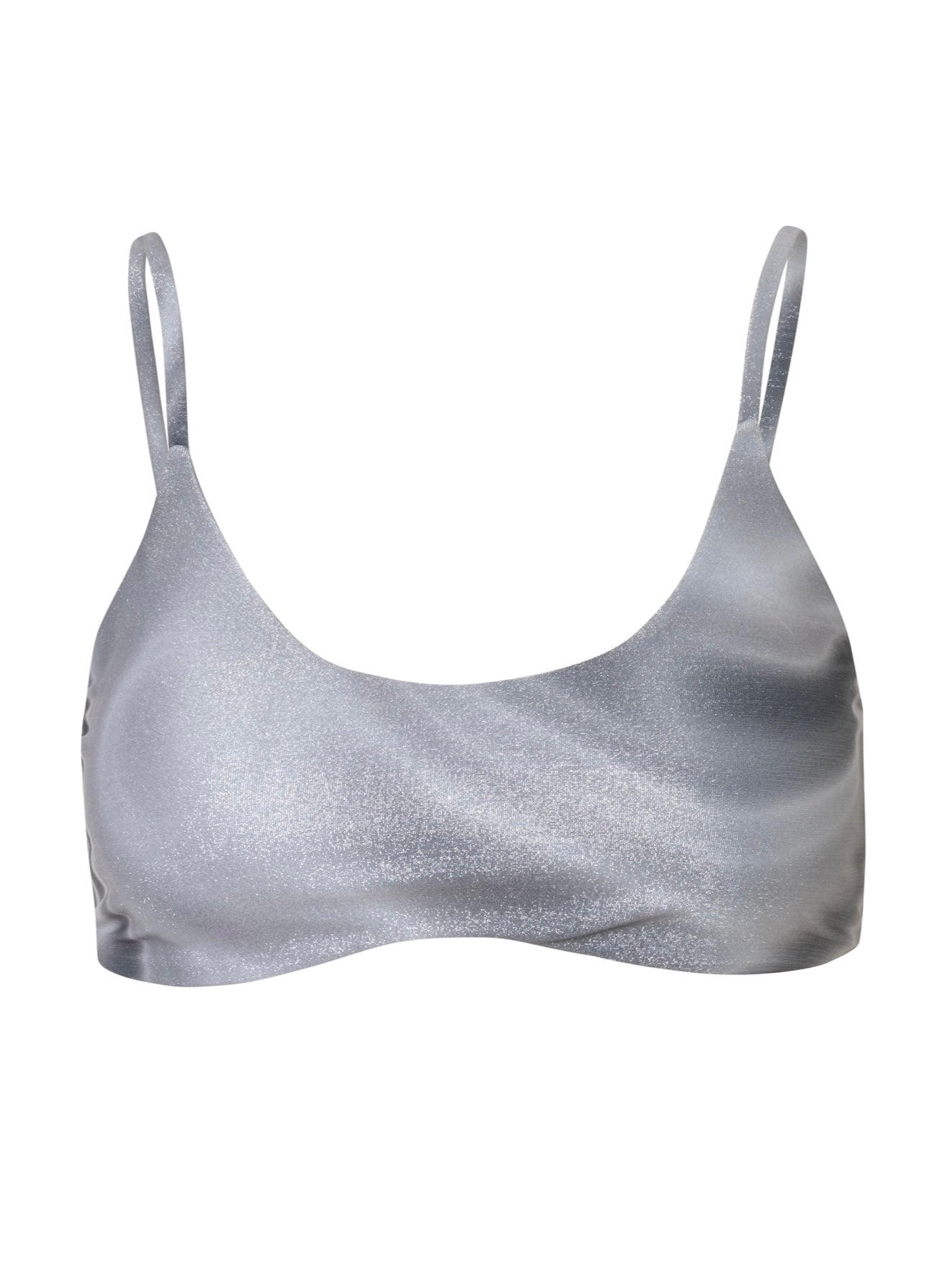 Liquid silver crop Top (upcycled)
