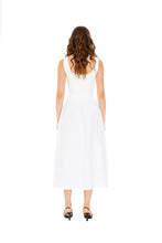 Load image into Gallery viewer, Embroided Midi Dress in White
