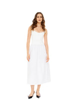Load image into Gallery viewer, Embroided Midi Dress in White
