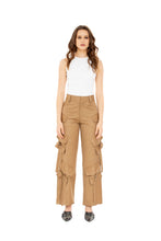 Load image into Gallery viewer, Cargo Pant in Beige Viscose
