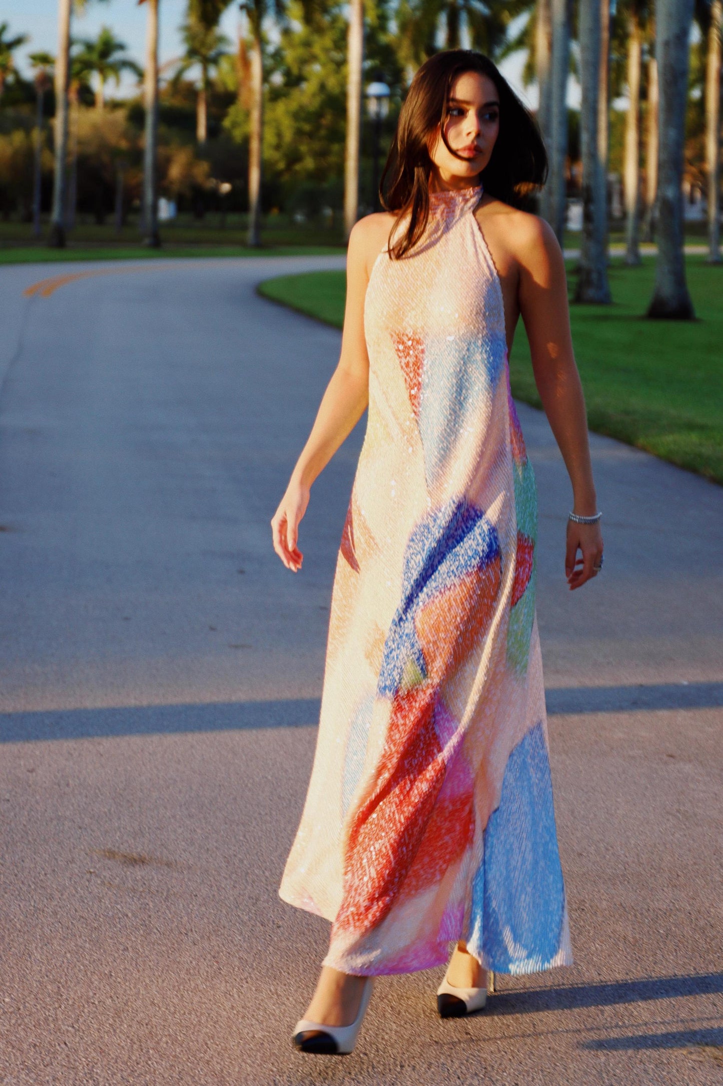 'Figuras' Sequins Maxi Dress (Colors)