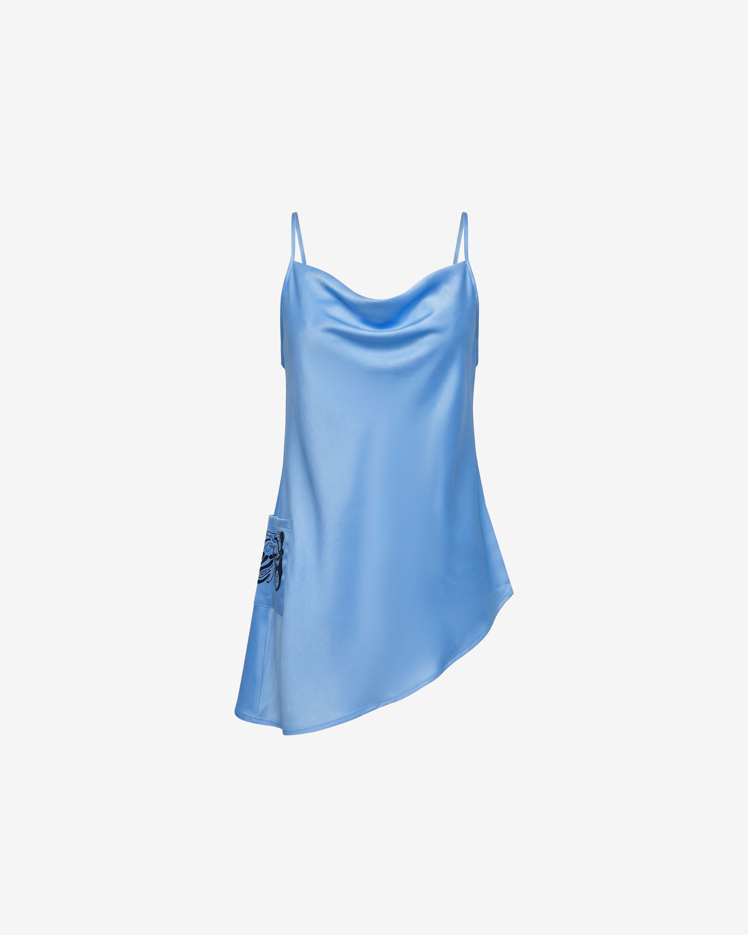 Conversation Cowl Cami Top - Blue