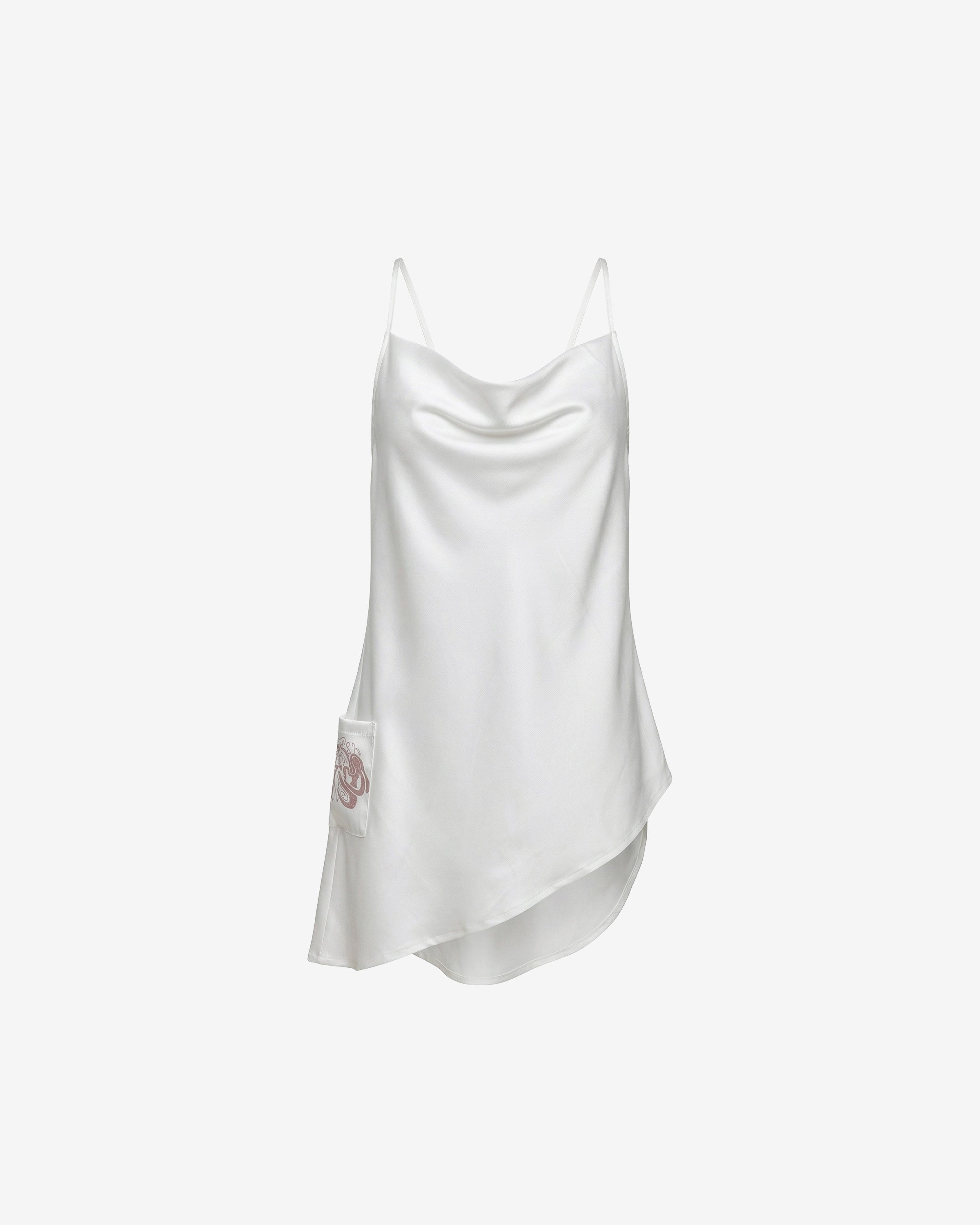 Conversation Cowl Cami Top - White