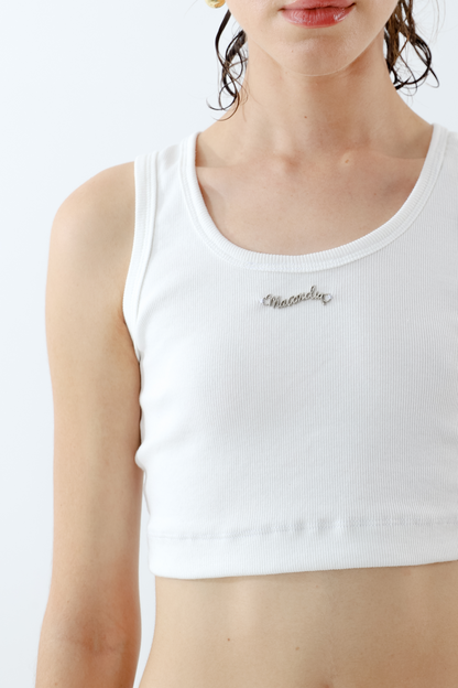 THE ‘MACONDIA’ WHITE CROP TOP