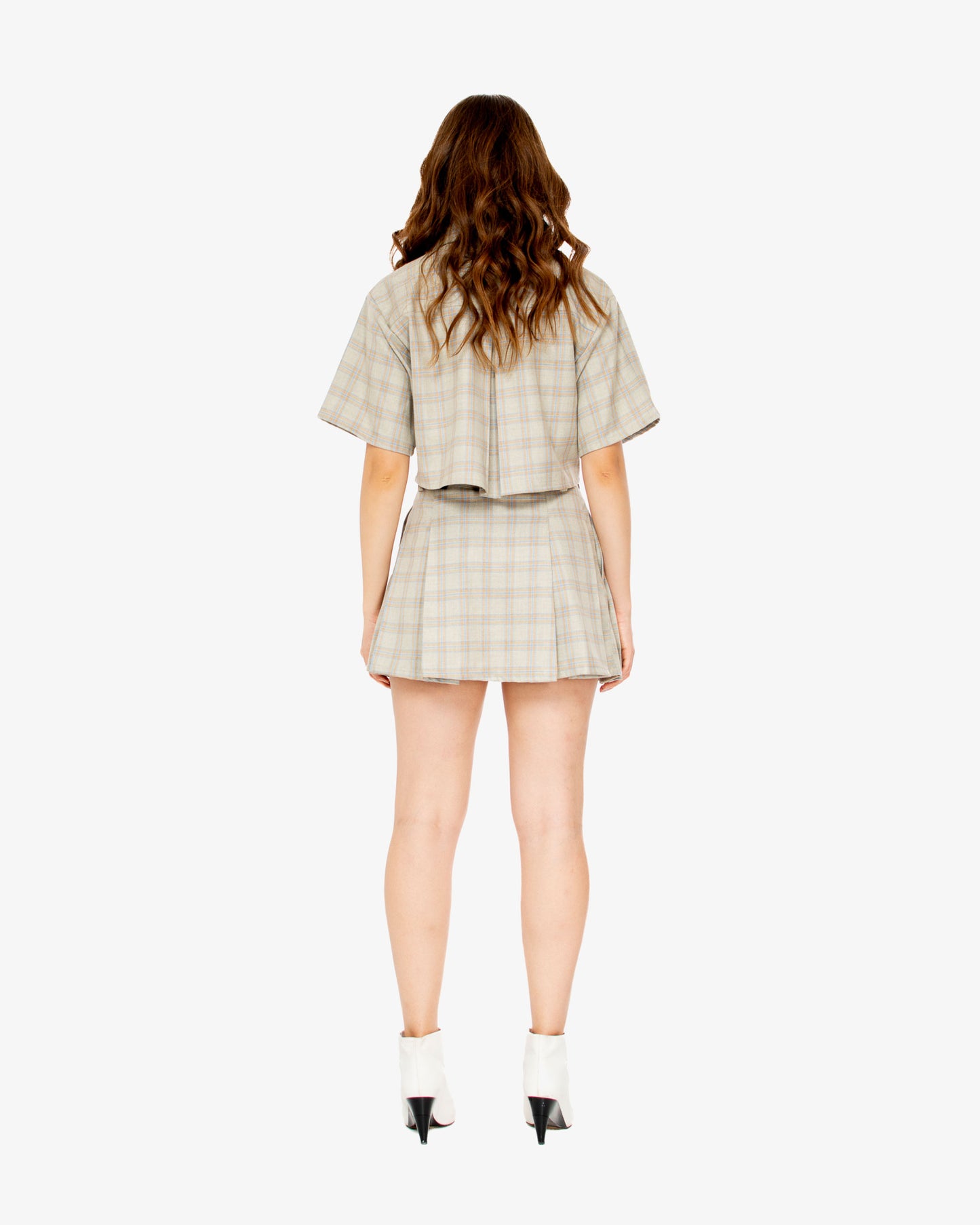 Premium Checkered Pattern Mini Skirt