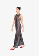 Load and play video in Gallery viewer, Black stripes Mesh Tank Dress
