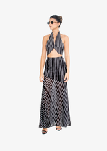 Load and play video in Gallery viewer, Black Stripes Mesh Skirt
