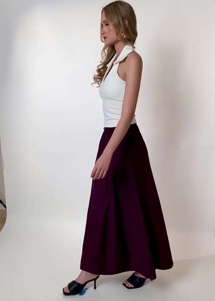 Burgundy Agenda Skirt