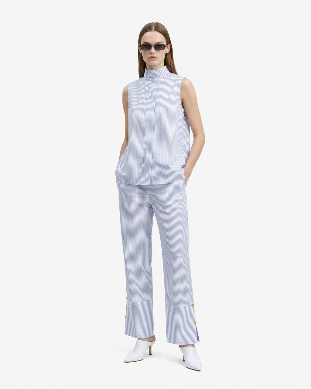 Relaxed Pant - Blue Pinstripe