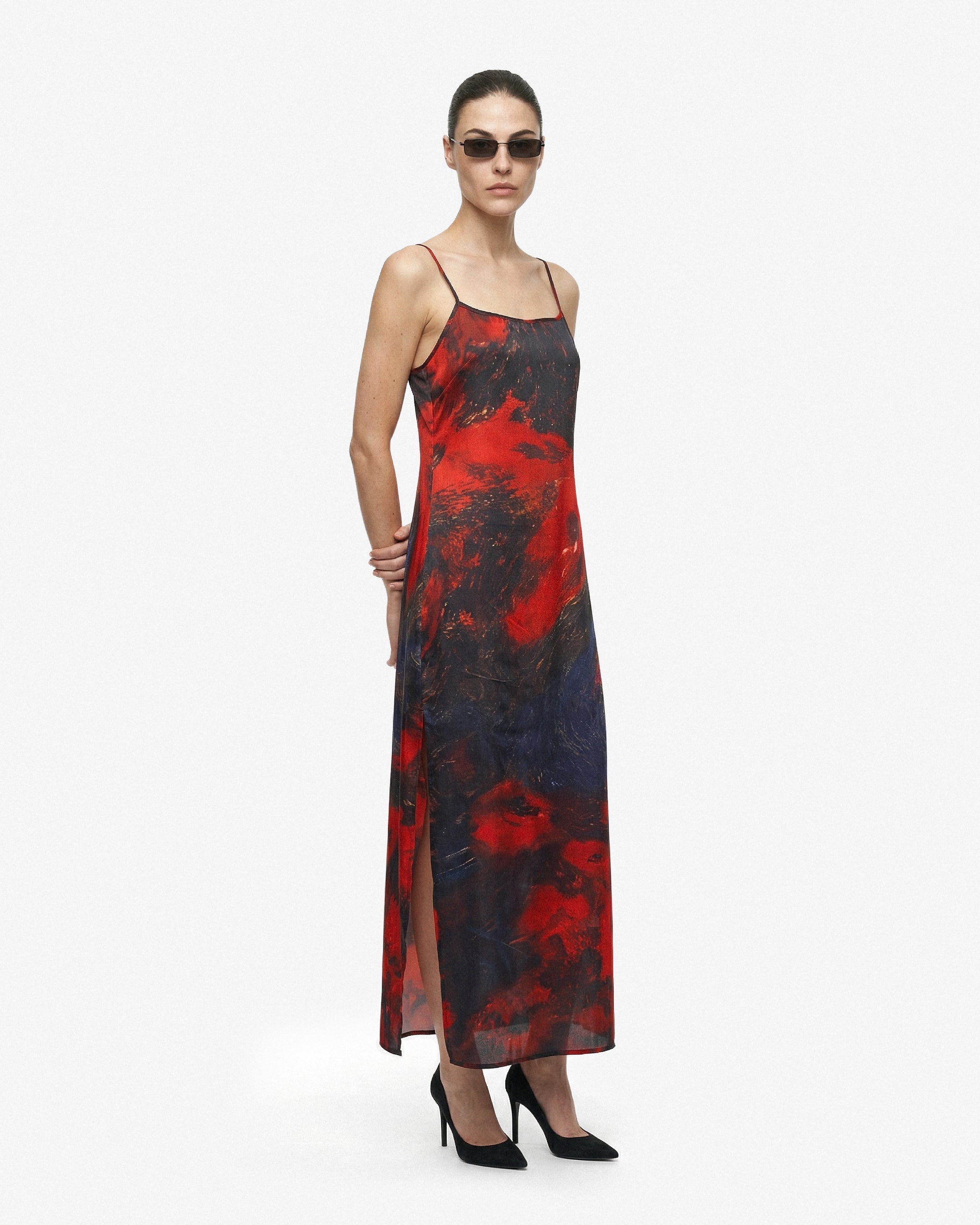 Slip Dress - Red Roses